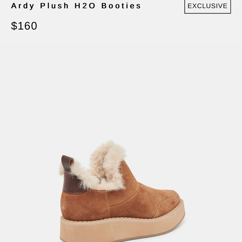 DV by Dolce Vita Pecan Suede Wedge Booties with Plush Lining